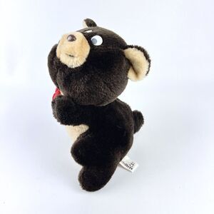 COBBIE CUDDLERS Teddy Bear Plush Stuffed 80s Grizzly Carnival Plastic Eyes Korea